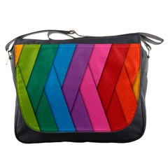 Abstract Background Colorful Strips Messenger Bags by Nexatart