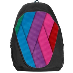 Abstract Background Colorful Strips Backpack Bag by Nexatart