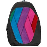 Abstract Background Colorful Strips Backpack Bag Front