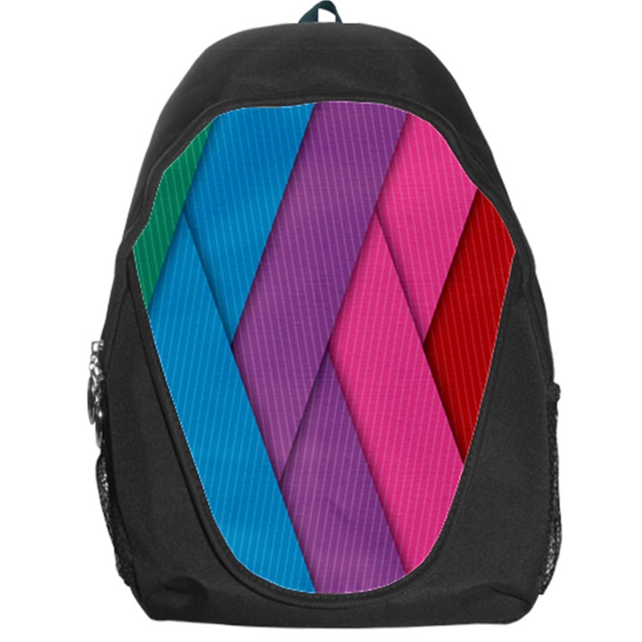 Abstract Background Colorful Strips Backpack Bag