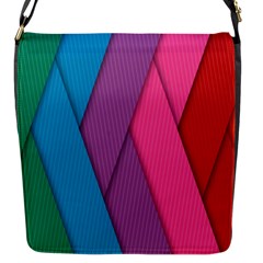 Abstract Background Colorful Strips Flap Messenger Bag (s) by Nexatart