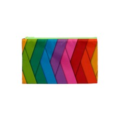 Abstract Background Colorful Strips Cosmetic Bag (xs) by Nexatart