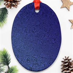 Fractal Rendering Background Blue Oval Ornament (two Sides) by Nexatart