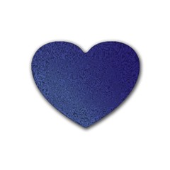 Fractal Rendering Background Blue Rubber Coaster (heart)  by Nexatart