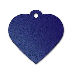 Fractal Rendering Background Blue Dog Tag Heart (two Sides) by Nexatart