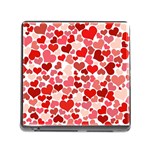 Abstract Background Decoration Hearts Love Memory Card Reader (Square) Front