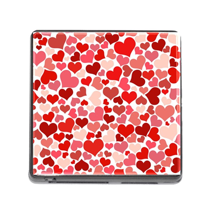 Abstract Background Decoration Hearts Love Memory Card Reader (Square)