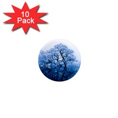 Nature Inspiration Trees Blue 1  Mini Magnet (10 Pack)  by Nexatart