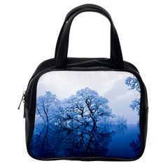 Nature Inspiration Trees Blue Classic Handbags (One Side)