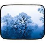 Nature Inspiration Trees Blue Double Sided Fleece Blanket (Mini)  35 x27  Blanket Front