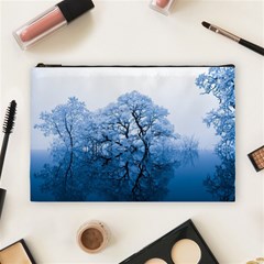 Nature Inspiration Trees Blue Cosmetic Bag (Large) 