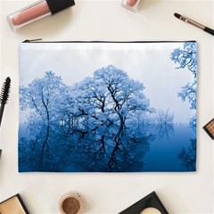 Nature Inspiration Trees Blue Cosmetic Bag (XL)