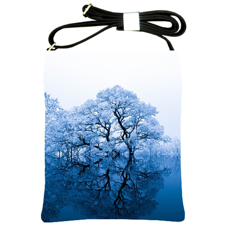 Nature Inspiration Trees Blue Shoulder Sling Bags