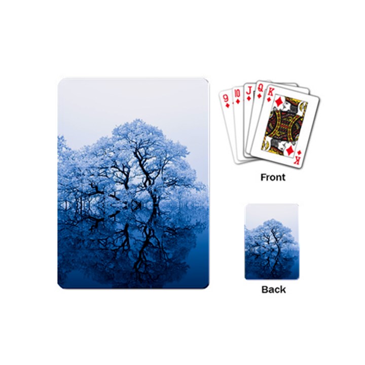 Nature Inspiration Trees Blue Playing Cards (Mini) 