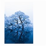 Nature Inspiration Trees Blue Small Garden Flag (Two Sides) Back