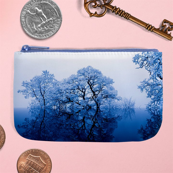 Nature Inspiration Trees Blue Large Coin Purse