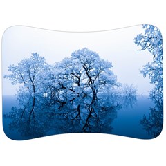 Nature Inspiration Trees Blue Velour Seat Head Rest Cushion