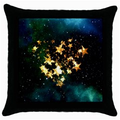 Heart Love Universe Space All Sky Throw Pillow Case (black) by Nexatart