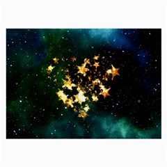 Heart Love Universe Space All Sky Large Glasses Cloth (2-side) by Nexatart