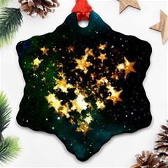 Heart Love Universe Space All Sky Snowflake Ornament (two Sides)