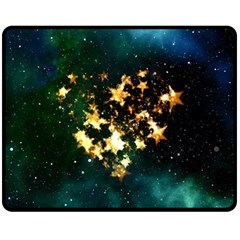 Heart Love Universe Space All Sky Double Sided Fleece Blanket (medium)  by Nexatart