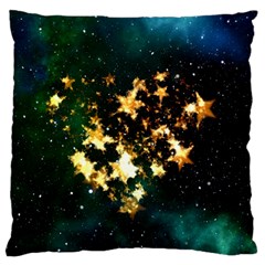 Heart Love Universe Space All Sky Large Flano Cushion Case (one Side) by Nexatart