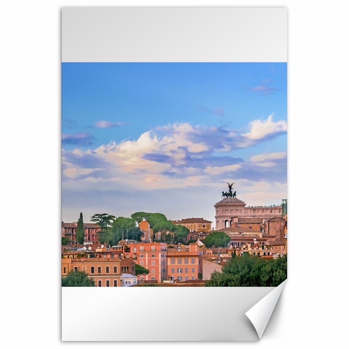 Aerial View Rome Cityscape Canvas 20  x 30  