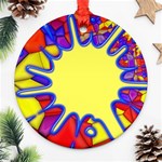 Embroidery Dab Color Spray Ornament (Round) Front