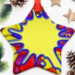 Embroidery Dab Color Spray Ornament (Star) Front