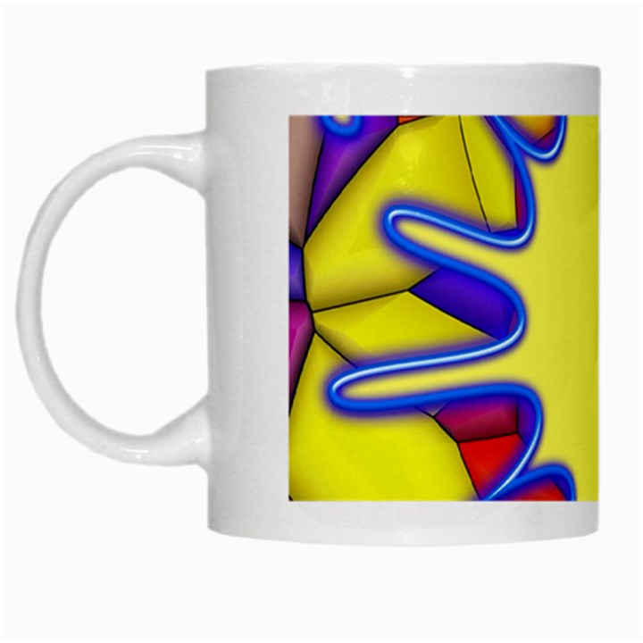 Embroidery Dab Color Spray White Mugs