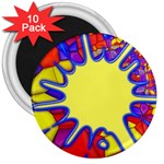 Embroidery Dab Color Spray 3  Magnets (10 pack)  Front