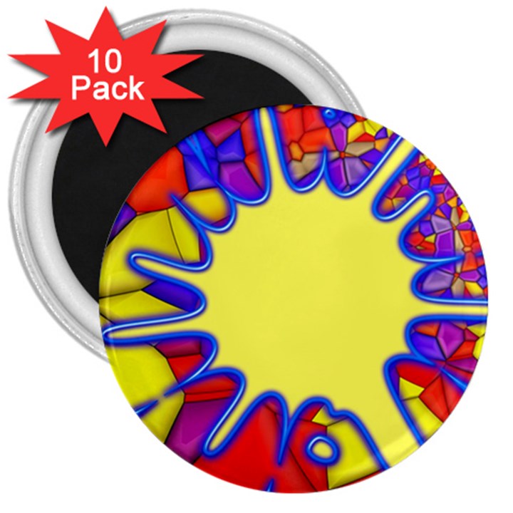 Embroidery Dab Color Spray 3  Magnets (10 pack) 