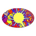 Embroidery Dab Color Spray Oval Magnet Front