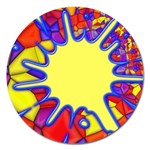 Embroidery Dab Color Spray Magnet 5  (Round) Front