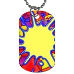 Embroidery Dab Color Spray Dog Tag (Two Sides) Front