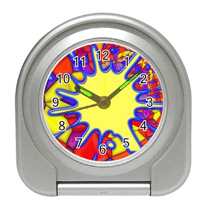 Embroidery Dab Color Spray Travel Alarm Clocks