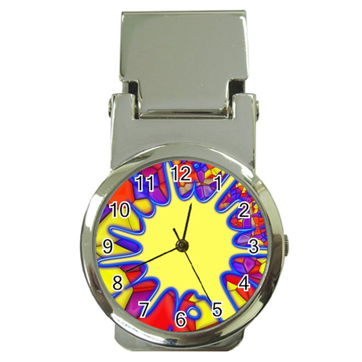 Embroidery Dab Color Spray Money Clip Watches