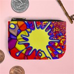 Embroidery Dab Color Spray Mini Coin Purses Front