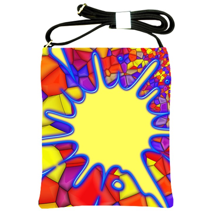 Embroidery Dab Color Spray Shoulder Sling Bags