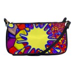 Embroidery Dab Color Spray Shoulder Clutch Bags Front