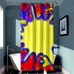 Embroidery Dab Color Spray Shower Curtain 36  x 72  (Stall)  Curtain(36 X72 ) - 33.26 x66.24  Curtain(36 X72 )