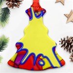 Embroidery Dab Color Spray Ornament (Christmas Tree)  Front