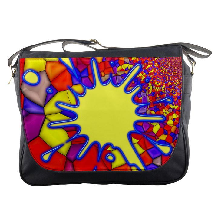 Embroidery Dab Color Spray Messenger Bags