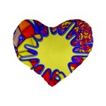 Embroidery Dab Color Spray Standard 16  Premium Heart Shape Cushions Back