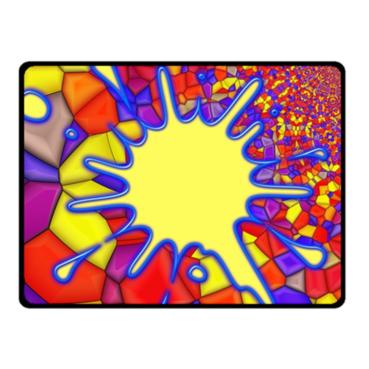 Embroidery Dab Color Spray Double Sided Fleece Blanket (Small) 