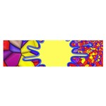 Embroidery Dab Color Spray Satin Scarf (Oblong) Front