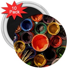 Color Box Colorful Art Artwork 3  Magnets (10 Pack)  by Nexatart