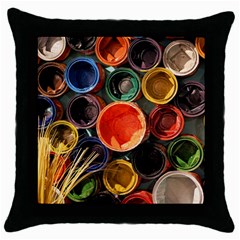 Color Box Colorful Art Artwork Throw Pillow Case (black) by Nexatart