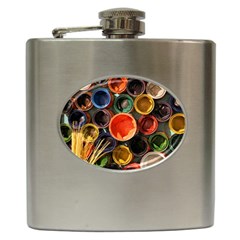 Color Box Colorful Art Artwork Hip Flask (6 Oz) by Nexatart