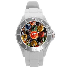 Color Box Colorful Art Artwork Round Plastic Sport Watch (l) by Nexatart